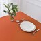 Rectangle Textured Tablecloth Waterproof Spillproof Wrinkle Free Table Cloth, Kitchen Dinning Tabletop Thanksgiving Decoration, Table Cover for Outdoor and Indoor, 52 x 70 Inch, Rust